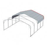 20' × 20' Galvanized-Steel Carport with Metal Roof