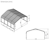 20' × 20' Galvanized-Steel Carport with Metal Roof