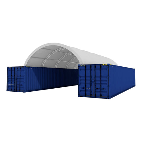 20' × 40' Double-Truss Container Shelter with PE or PVC Cover