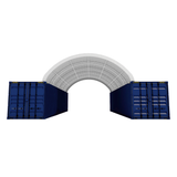 20' × 40' Double-Truss Container Shelter with PE or PVC Cover