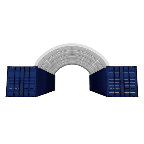 20' × 40' Double-Truss Container Shelter with PE or PVC Cover