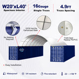 20' × 40' Shipping-Container Canopy Shelter