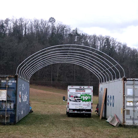 20' × 40' Shipping-Container Canopy Shelter