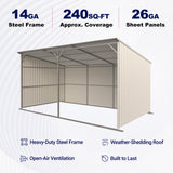 Chery Industrial 20' × 12' Heavy-Duty Metal Livestock Run-In Shed