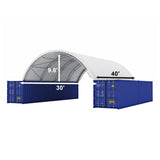 30' × 40' × 10' Double-Truss Shipping-Container Shelter