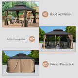 10' x 12' Hardtop Gazebo Permanent Metal Gazebo