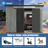6' × 9' Outdoor Resin Storage Shed with Windows, Skylight & Ventilation
