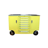 4.5' Heavy-Duty Mobile Workbench with 7 Drawers & 2 Cabinets