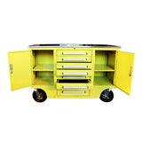 4.5' Heavy-Duty Mobile Workbench with 7 Drawers & 2 Cabinets