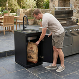 20" Stainless Steel Outdoor Sink Cabinet with Faucet & Lockable Storage – Black