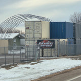 40' × 40' × 15' Double-Truss Shipping-Container Canopy Shelter