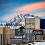 40' × 40' × 15' Double-Truss Shipping-Container Canopy Shelter