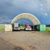 40' × 40' × 15' Double-Truss Shipping-Container Canopy Shelter