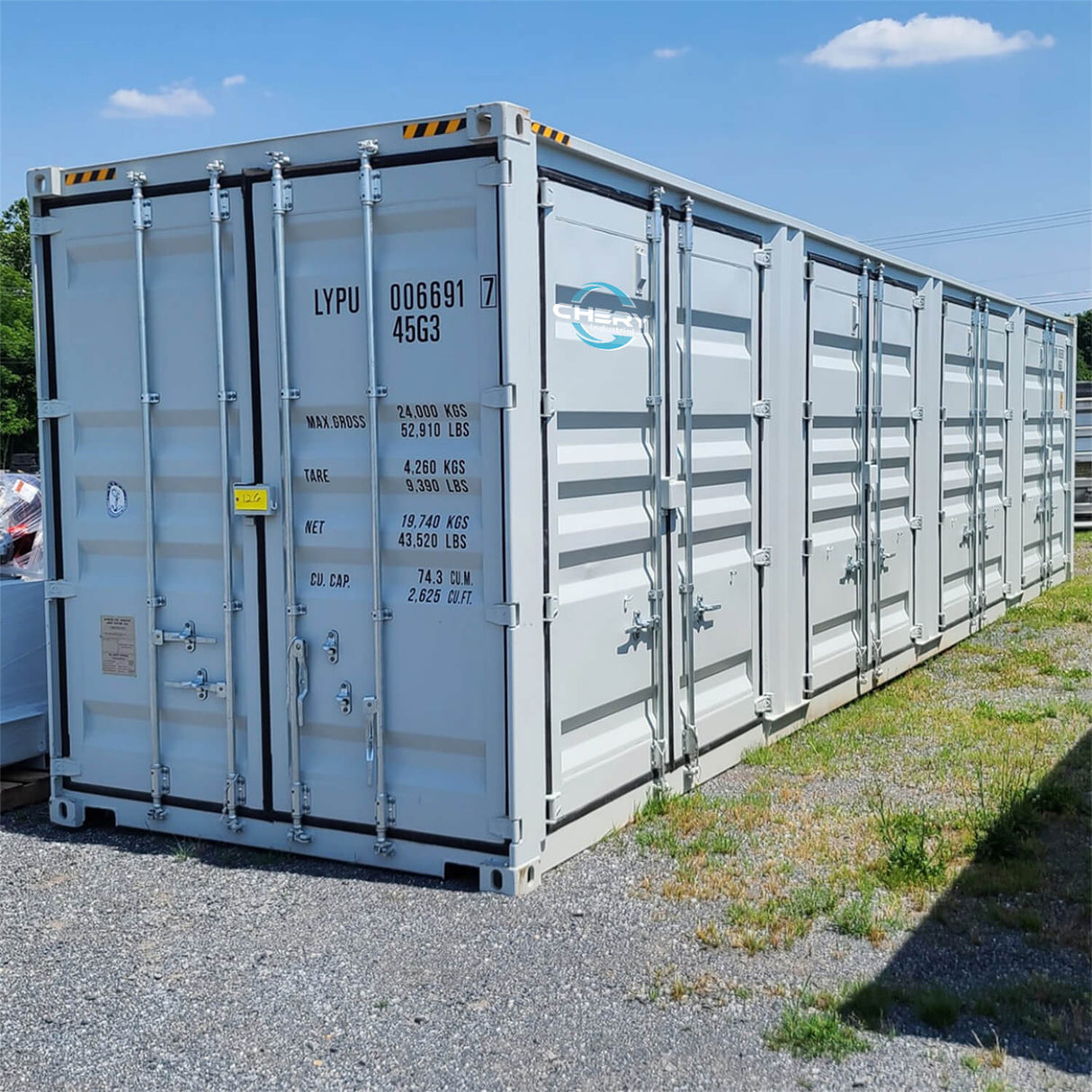 Chery Industrial 40' High-Cube Container with Four Side Cargo Doors & Logo