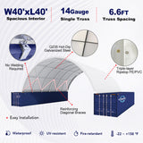 40' × 40' × 13' Shipping-Container Canopy Shelter