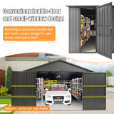 12' × 25' Extra-Large Outdoor Metal Garage Shed & Enclosed Carport