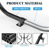 46" Round Heavy-Duty Coated-Steel Picnic Table with Umbrella Hole