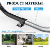 46" Round Heavy-Duty Coated-Steel Picnic Table with Umbrella Hole