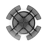 46" Round Heavy-Duty Coated-Steel Picnic Table with Umbrella Hole