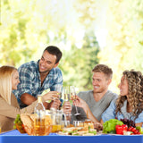 46" Square Heavy-Duty Coated-Steel Picnic Table with Umbrella Hole