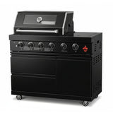 46" 4-Burner Outdoor Kitchen Grill with Side Burner – Black