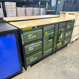 6.5' Workbench Cabinet with 6 Drawers – Dark Green