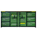 6.5' Workbench Cabinet with 6 Drawers – Dark Green