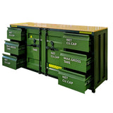6.5' Workbench Cabinet with 6 Drawers – Dark Green