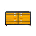 6' Heavy-Duty Mobile Workbench with 10 Drawers – Yellow
