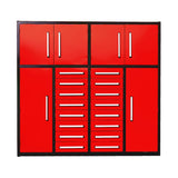 7' Garage Storage Workbench System with 16 Drawers & 4 Cabinets