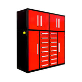 7' Garage Storage Workbench System with 16 Drawers & 4 Cabinets