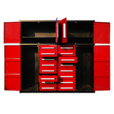 7' Garage Storage Workbench System with 16 Drawers & 4 Cabinets