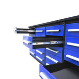 7' Heavy-Duty Garage Workbench Cabinet with 20 Drawers