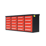 7' Heavy-Duty Garage Workbench Cabinet with 20 Drawers