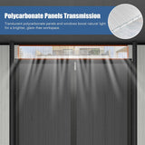 6' × 9' Outdoor Resin Storage Shed with Windows, Skylight & Ventilation