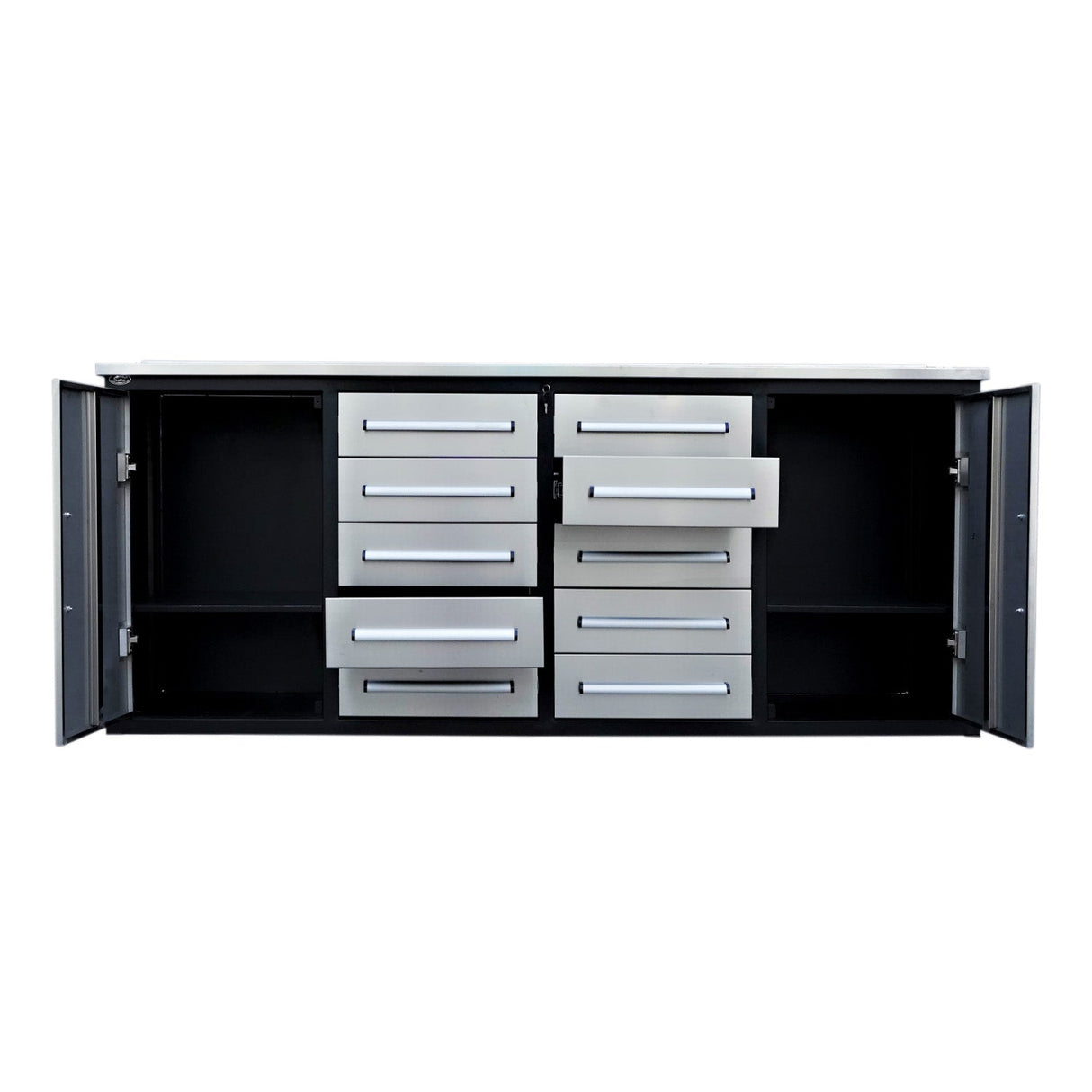 Steelman 7' Heavy-Duty Workbench with 10 Drawers & 2 Cabinets