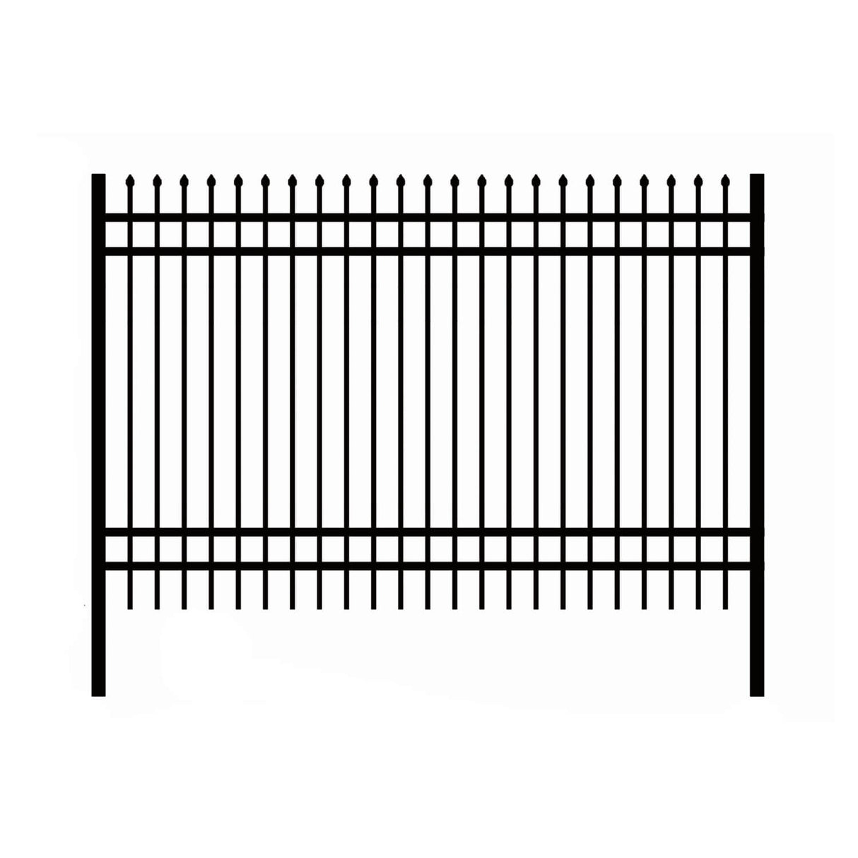 Greatbear 300 Linear Ft. Galvanized-Steel 4-Rail Fence Package – 30 Panels