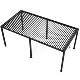 Adjustable Louvered Pergola with Hand Crank & Drainage System – Black