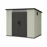 6' × 8' Outdoor Resin Storage Shed with Windows, Skylight & Ventilation