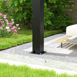 10' × 19' Adjustable Louvered Pergola with Galvanized Steel Roof – Black
