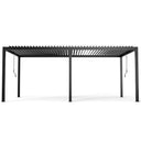 Adjustable Louvered Pergola with Hand Crank & Drainage System – Black