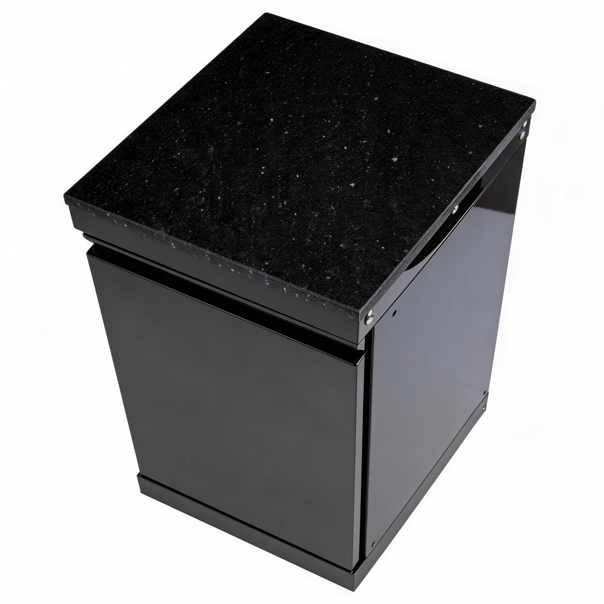 20" Black Stainless Steel Outdoor Kitchen Storage Cabinet with Lockable Door