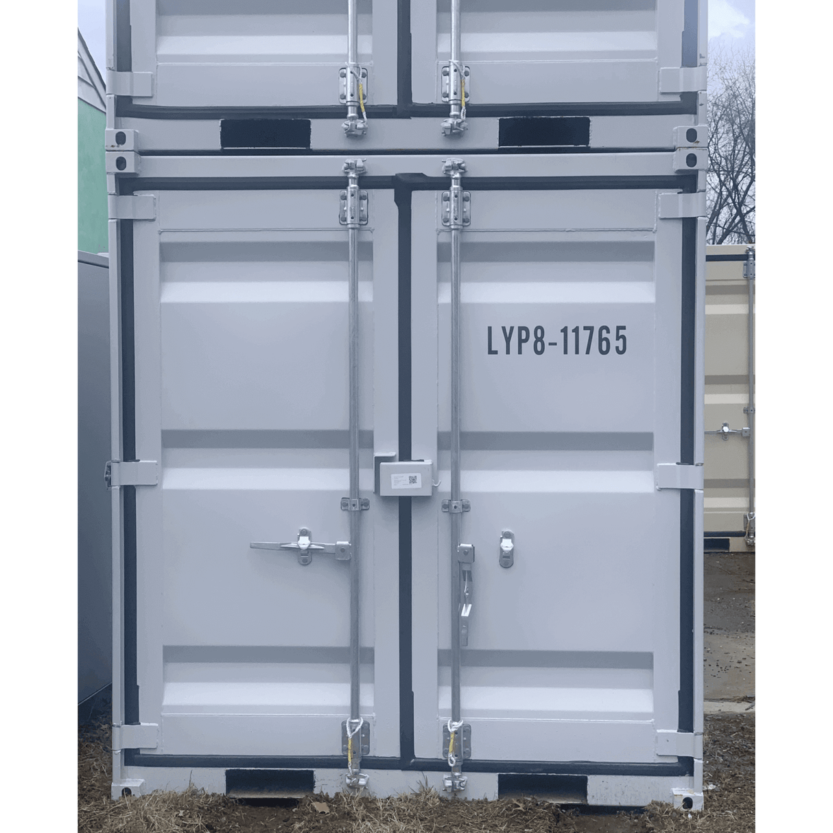 8' Compact Corten-Steel Shipping and Storage Container with Door & Window