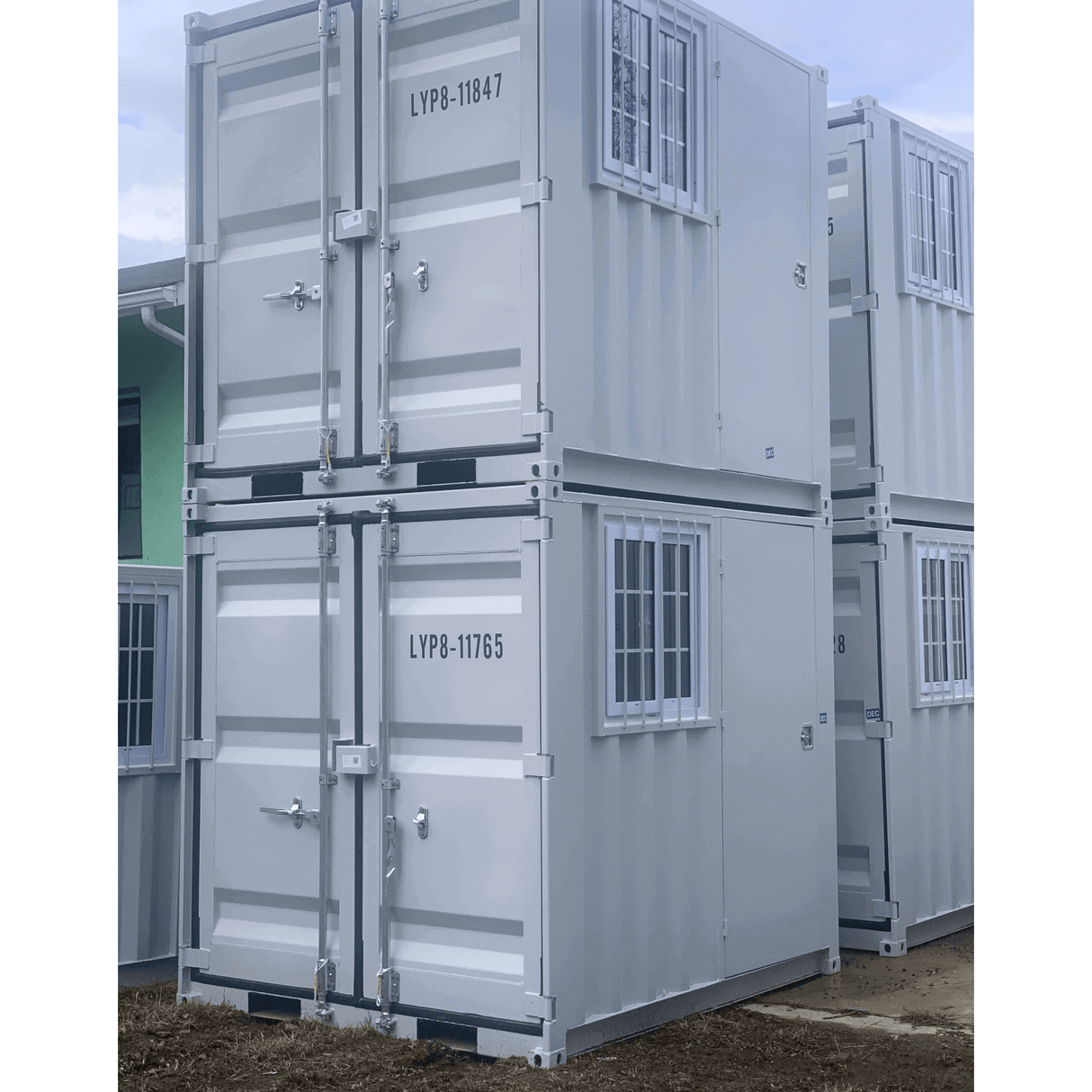 8' Compact Corten-Steel Shipping and Storage Container with Door & Window