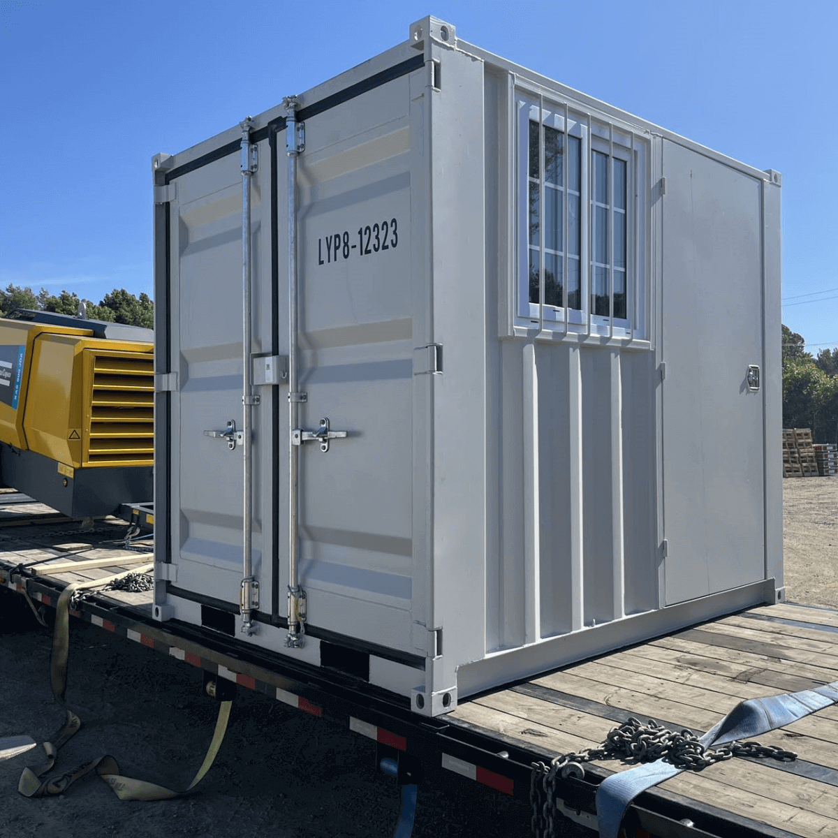 8' Compact Corten-Steel Shipping and Storage Container with Door & Window