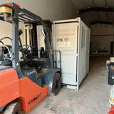 8' Compact Corten-Steel Shipping and Storage Container with Door & Window