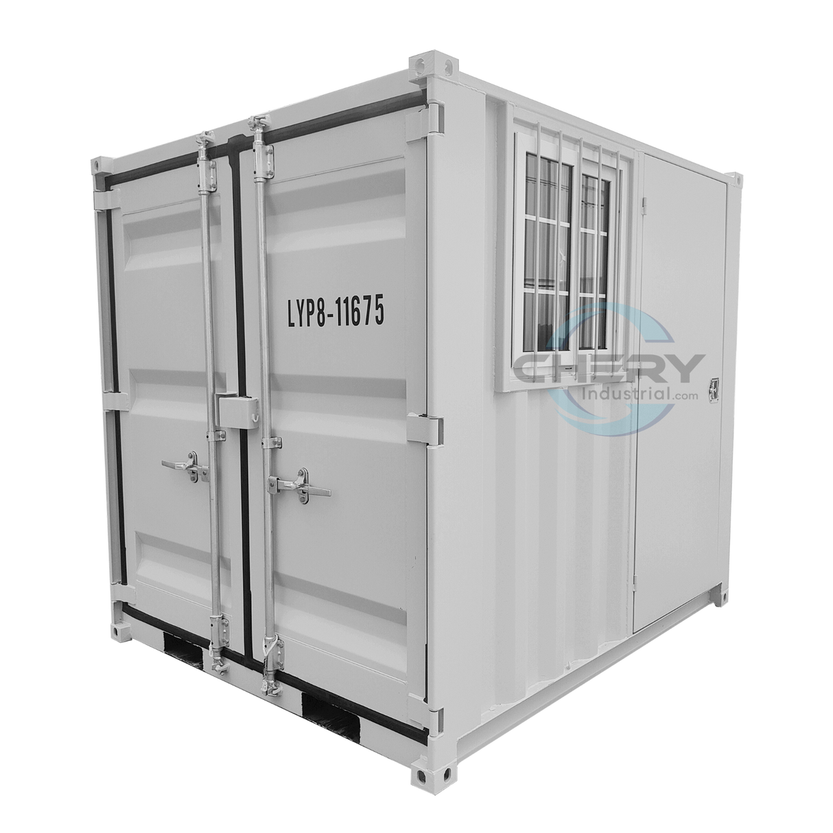 8' Compact Corten-Steel Shipping and Storage Container with Door & Window