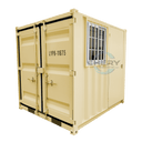 8' Compact Corten-Steel Shipping and Storage Container with Door & Window
