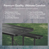 8' Green Rectangular Outdoor Picnic Table with Umbrella Hole