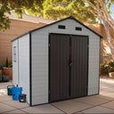 8' × 8' Resin Storage Shed with Aluminum Frame & Floor